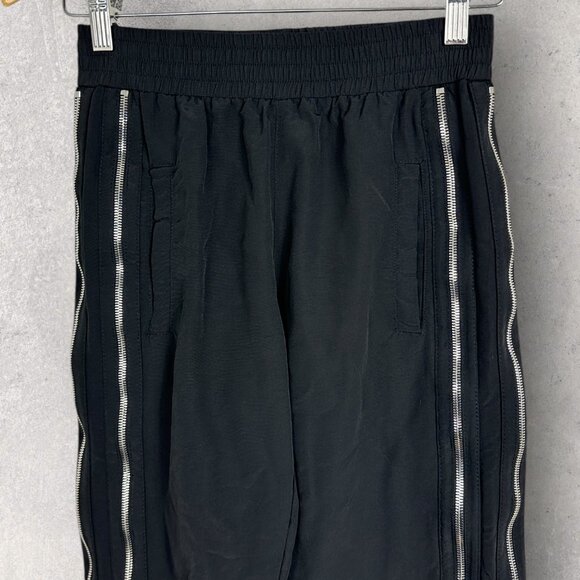 RtA Black‎ Sporte Track Pants Joggers Edgy Zipper Womens Size XS High Waist Y2K - Picture 6 of 16